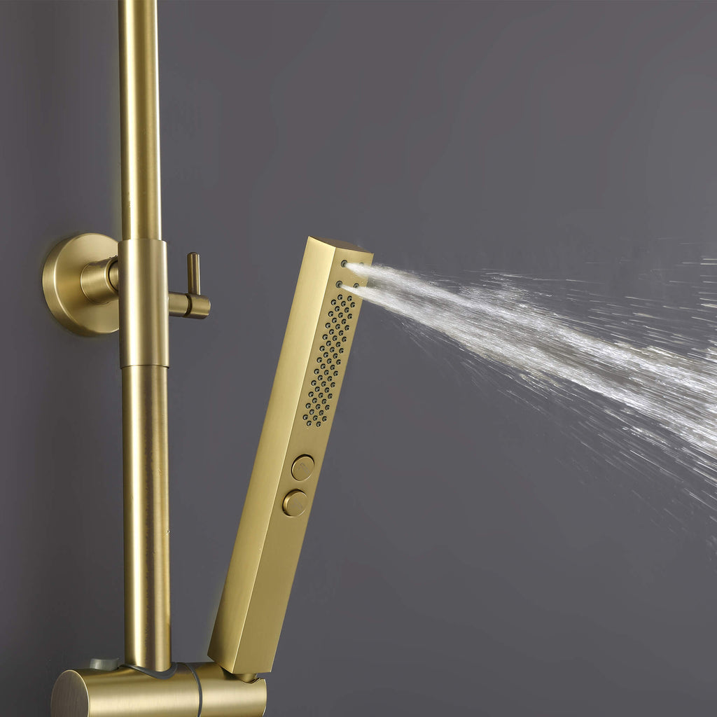 Rbrohant 3-Function Rain Shower Faucet System with Tub Spout