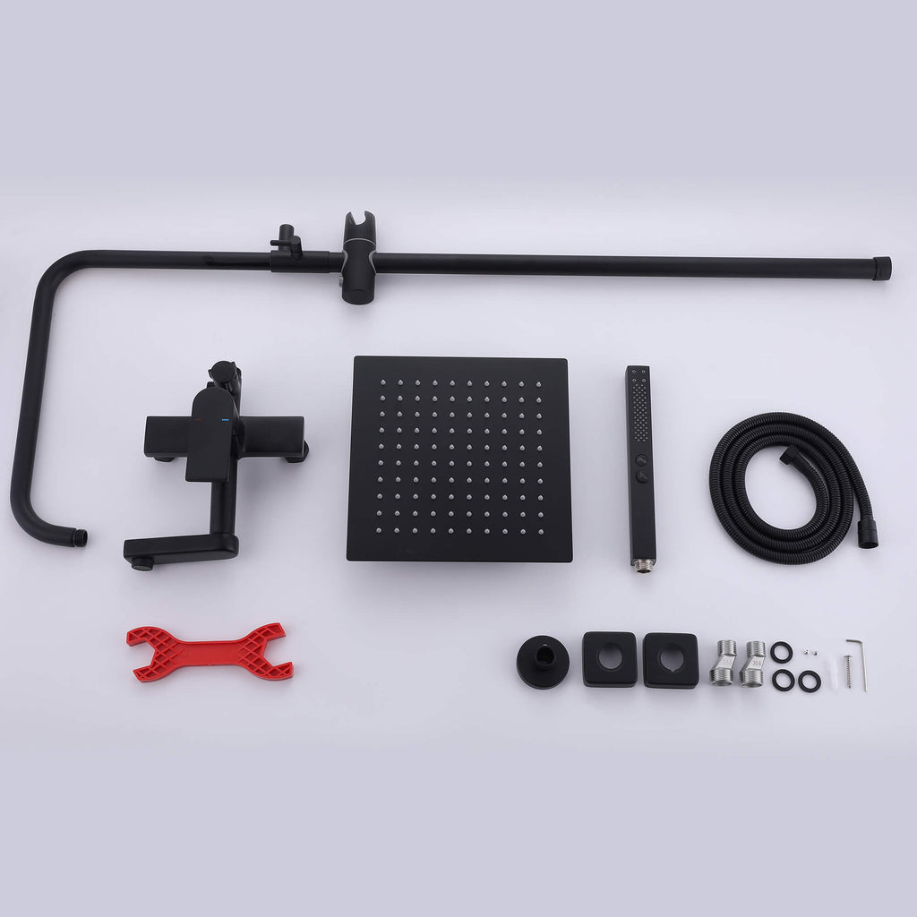 Rbrohant 3-Function Rain Shower Faucet System with Tub Spout