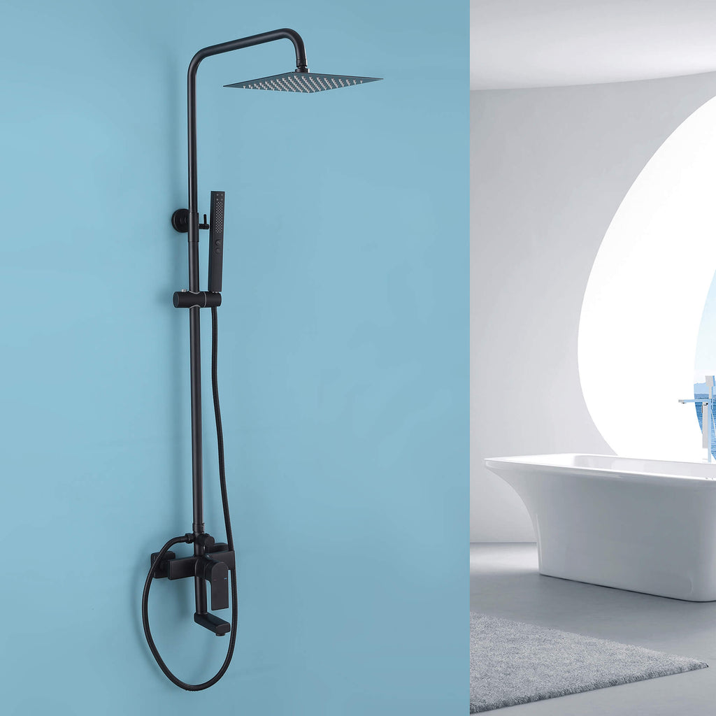 Rbrohant 3-Function Rain Shower Faucet System with Tub Spout