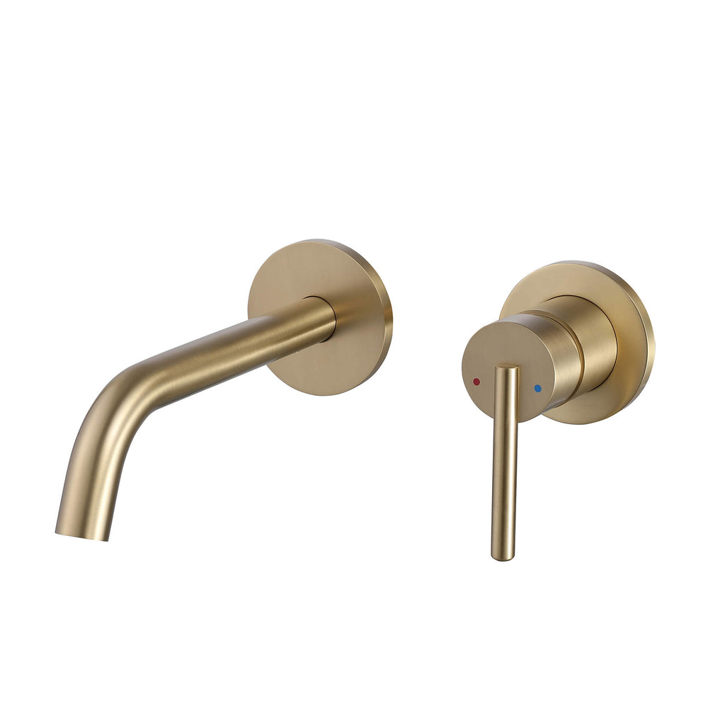 Rbrohant Minimalist Wall-Mount Bathroom Faucet Set - Wall-Mounted Sink Faucet