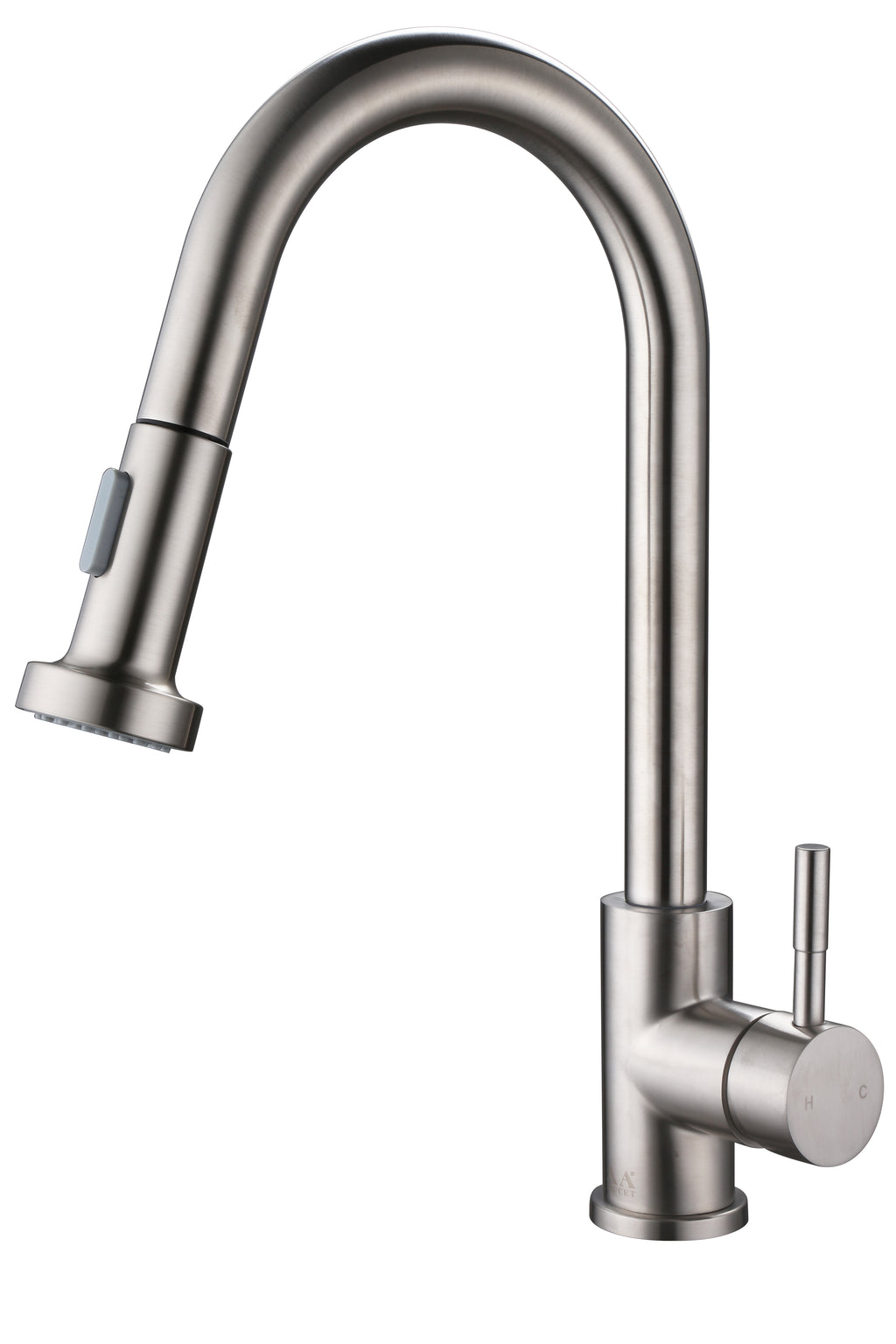 AA Faucet Pull-Down Stainless Steel Kitchen Faucet w/ Single Handle High Arc Sprayer (AR-D3411)