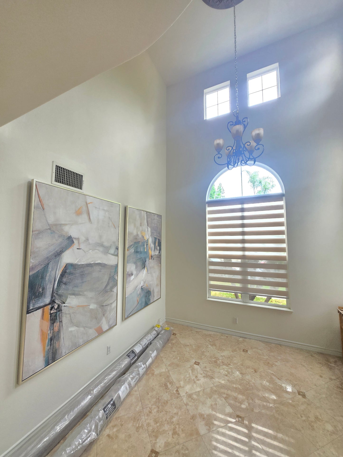 B&M Zebra Shades - Linear & Modern Design, Cordless / Smart Control, UV Protection, Perfect for Home & Office