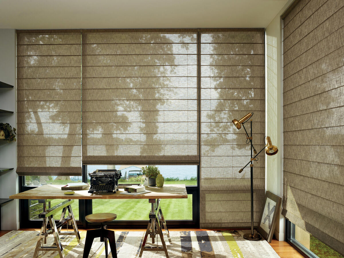 B&M Roman Shades - Classic & Elegant Design, Cordless or Smart Control, Premium Fabrics, Perfect for Bedroom & Living