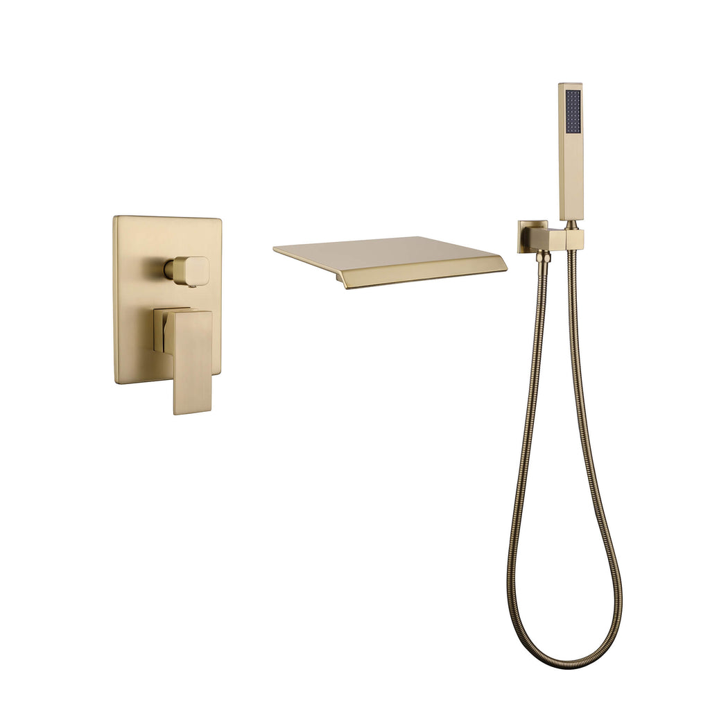 Rbrohant Waterfall Tub Faucet - Wall-Mounted Minimal Design