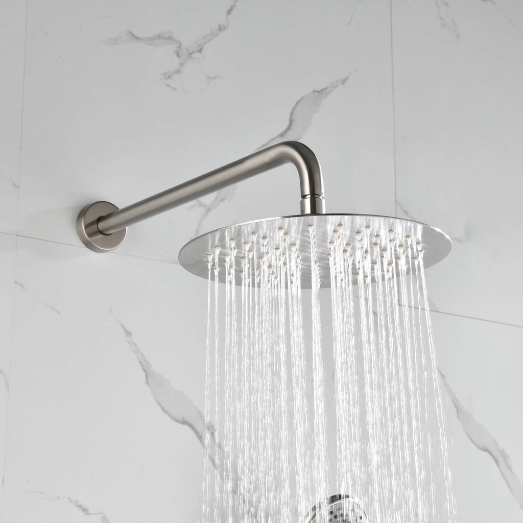 Rbrohant 10" Rain Shower System - Pressure Balance Valve, Handheld Combo, CEC Compliant, cUPC Certified