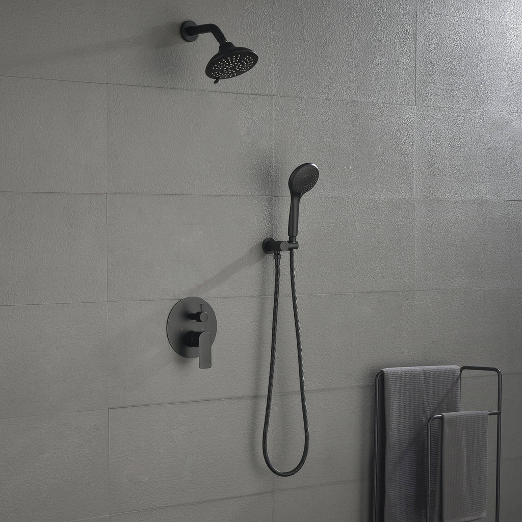 Rbrohant 5-Function Rain Shower Faucet Set - Rainfall & Handheld Combo, Complete Shower System