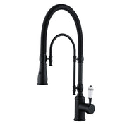 Rbrohant Pull Down Kitchen Faucet - 360° Swivel, Single Handle, Brass, CEC Compliant