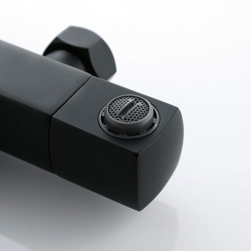 Rbrohant 3-Function Black Rain Shower System - High Pressure Rainfall Head, Handheld & Tub Spout, CEC Compliant