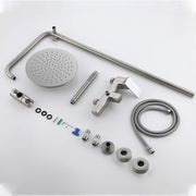 Rbrohant 3-Function Black Rain Shower System - High Pressure Rainfall Head, Handheld & Tub Spout, CEC Compliant