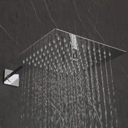 Rbrohant Wall-Mounted Rain Shower System with Pressure Balance Valve - Brushed Nickel, CEC Certified, 10" Rainfall Showerhead with Handheld Spray