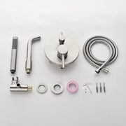Rbrohant Wall-Mounted Tub Filler with Shower Wand for Modern Bathroom Wall Installation