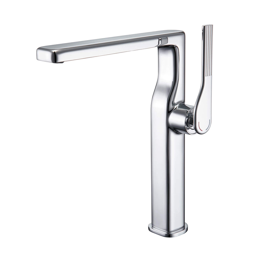 Rbrohant JK0384 Tall Single-Handle Vessel Sink Faucet with Aerated Flow