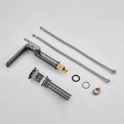 Rbrohant JK0437 现代高款面盆龙头，带单把手和弹跳式下水器，适用于台上盆浴室水龙头