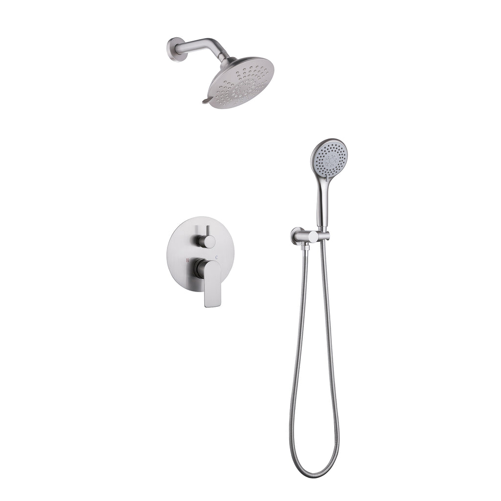 Rbrohant 5-Function Rain Shower Faucet Set - Rainfall & Handheld Combo, Complete Shower System
