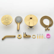 Rbrohant 5-Function Rain Shower Faucet Set - Rainfall & Handheld Combo, Complete Shower System