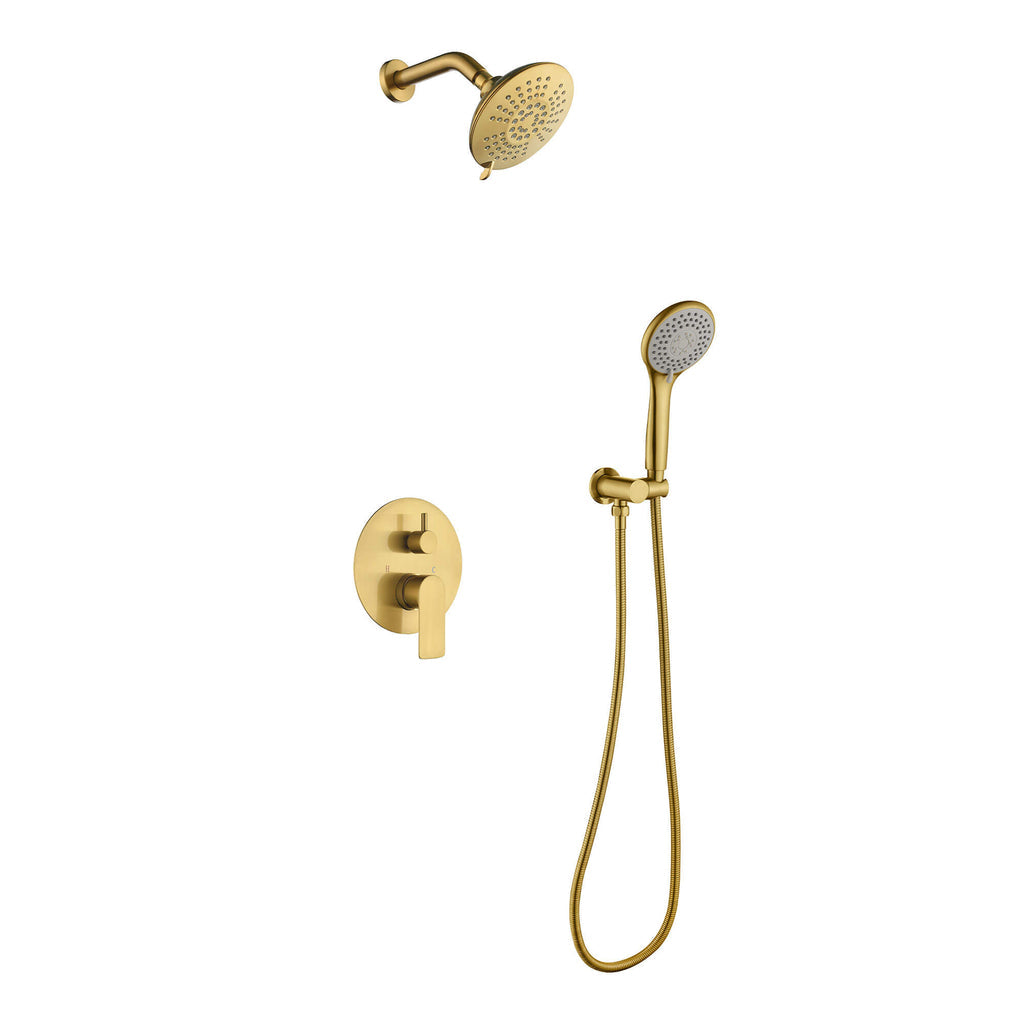 Rbrohant 5-Function Rain Shower Faucet Set - Rainfall & Handheld Combo, Complete Shower System