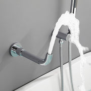 Rbrohant Wall-Mounted Tub Filler with Shower Wand for Modern Bathroom Wall Installation
