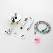 Rbrohant Wall-Mounted Tub Filler with Shower Wand for Modern Bathroom Wall Installation
