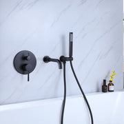 Rbrohant Wall-Mounted Tub Filler with Shower Wand for Modern Bathroom Wall Installation