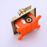 Rbrohant 10" Square Shower System - Rain Shower Head and Handheld, Rainfall Shower Head, Durable 304 Stainless Steel - All-In-One Shower System - Shower Faucet Set for Modern Bathroom Home