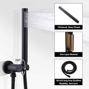 Rbrohant 10" Rain Shower System - Pressure Balance Valve, Handheld Combo, CEC Compliant, cUPC Certified