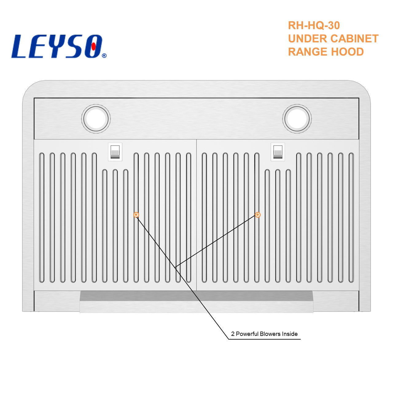 Leyso Simple 30" Under Cabinet Stainless Steel Range Hood, Digital 4-Speed Control 900 CFM 2 LED Lights Baffle Filters