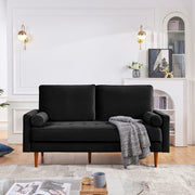 Dormily 69 inch Velvet Sofa: Modern Sofa Mid-Century Style, 3-Seater Modern Couch with 2 Bolster Pillows - Perfect for Living Rooms, Bedrooms, Home Offices, and Apartments