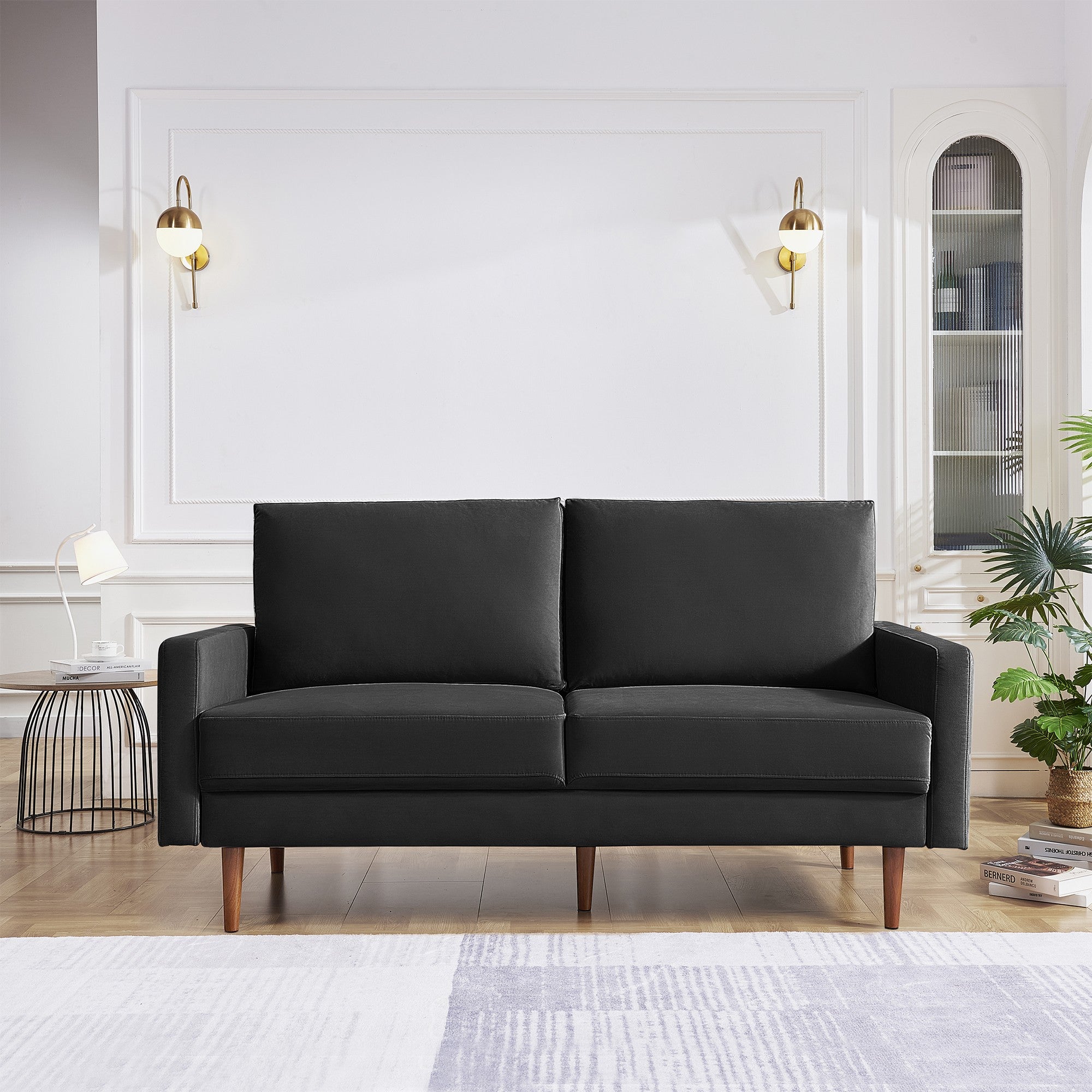 Dormily 69 inch Velvet Sofa: Modern Sofa Mid-Century Style, 3-Seater Modern Couch - Perfect for Living Rooms, Bedrooms, Home Offices, and Apartments