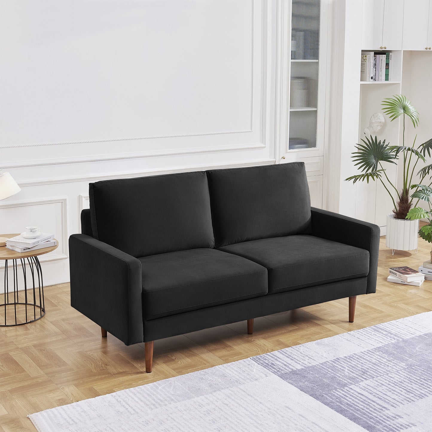 Dormily 69 inch Velvet Sofa: Modern Sofa Mid-Century Style, 3-Seater Modern Couch - Perfect for Living Rooms, Bedrooms, Home Offices, and Apartments