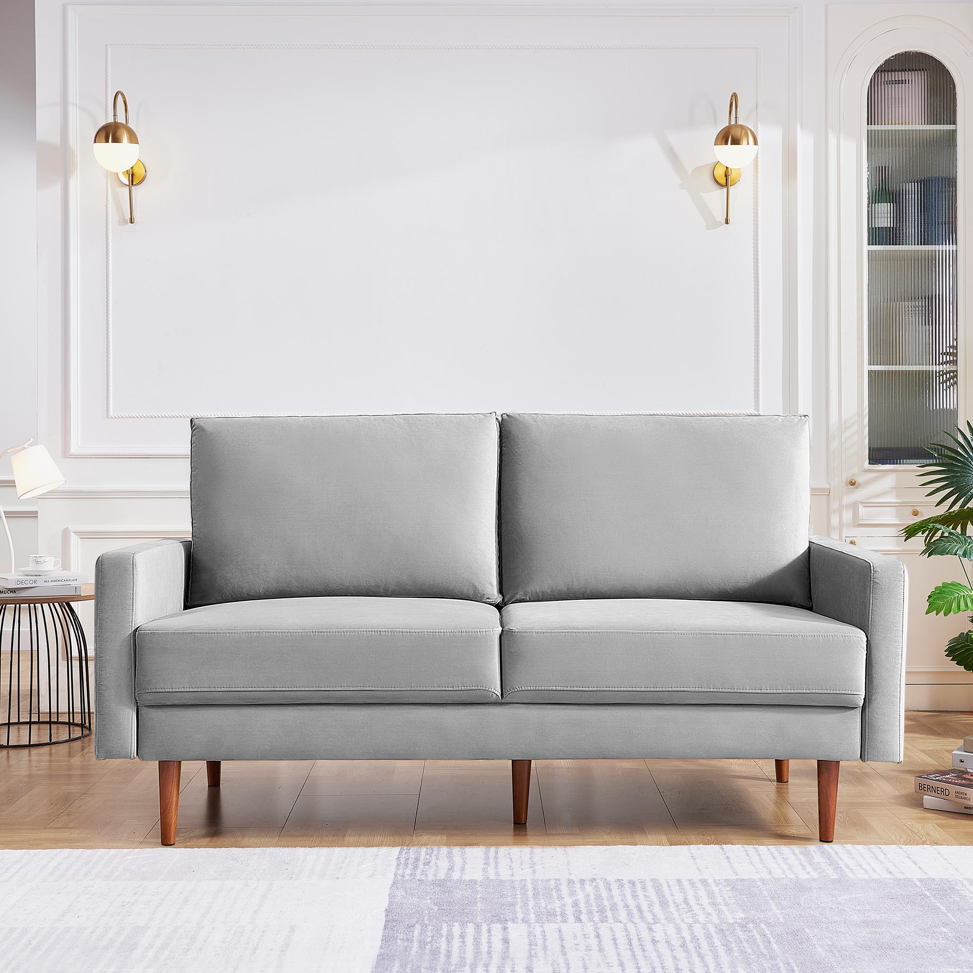 Dormily 69 inch Velvet Sofa: Modern Sofa Mid-Century Style, 3-Seater Modern Couch - Perfect for Living Rooms, Bedrooms, Home Offices, and Apartments