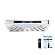 Awoco RH-UC6-V Under Cabinet Range Hood with Voice, Gesture, Touch & Remote Control, 900 CFM Kitchen Hood with 4-Speed, Stainless Steel Stove Hood with 3 Kitchen Vents, LED Lights, Baffle Filters