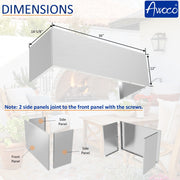 Awoco 48" Outdoor BBQ Vent Hood 18" High Type 304 Stainless Steel, 4 Speeds 2000 CFM, Dual Blowers, Adjustable LED Lights, 8” Round Top Vent + 12"H Chimney Cover.