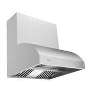 Awoco 36" Outdoor BBQ Vent Hood 18" High Type 304 Stainless Steel, 4 Speeds 1000 CFM, Adjustable LED Lights, 8” Round Top Vent + 24" Chimney Cover