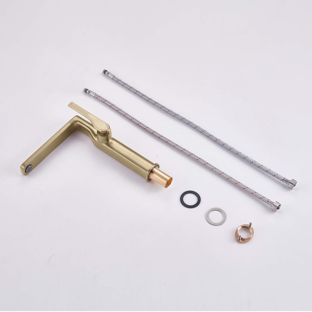 Rbrohant JK0384 高款单把手台上盆水龙头，带充气出水
