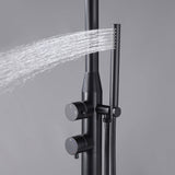 Rbrohant JK0405 316不锈钢高压户外淋浴器，带手持花洒和顶喷花洒