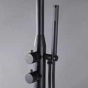 Rbrohant JK0405 316不锈钢高压户外淋浴器，带手持花洒和顶喷花洒