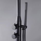 Rbrohant JK0405 316不锈钢高压户外淋浴器，带手持花洒和顶喷花洒