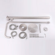 Rbrohant JK0405 316不锈钢高压户外淋浴器，带手持花洒和顶喷花洒