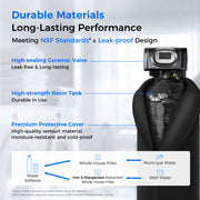 Waterdrop 64000 Grain Whole House Water Softener | 64,000 Grain Capacity | Smart Metered Control Valve | High Flow Rate | Reduces Hard Water Scale