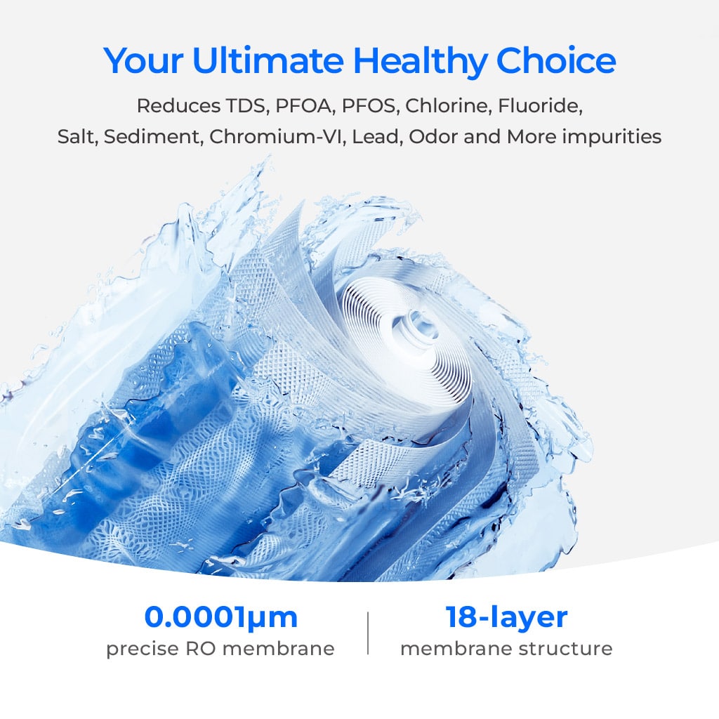 Waterdrop X14 Black/White Tankless Reverse Osmosis System | 1400 GPD | 11-Stage Filtration | UV Sterilization | Alkaline Mineral Technology | Smart Faucet | NSF/ANSI 42, 58 & 372 Certified