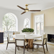 56" Perimost Louise Ceiling Fan - Solid Wood Blades, Remote Ready