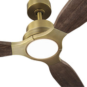 56" Perimost Louise Ceiling Fan - Solid Wood Blades, Remote Ready