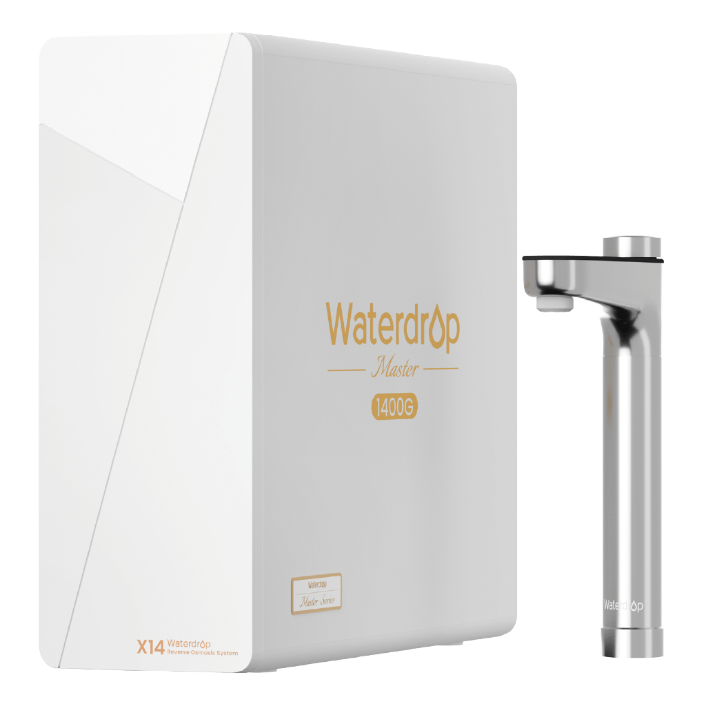 Waterdrop X14 Black/White Tankless Reverse Osmosis System | 1400 GPD | 11-Stage Filtration | UV Sterilization | Alkaline Mineral Technology | Smart Faucet | NSF/ANSI 42, 58 & 372 Certified