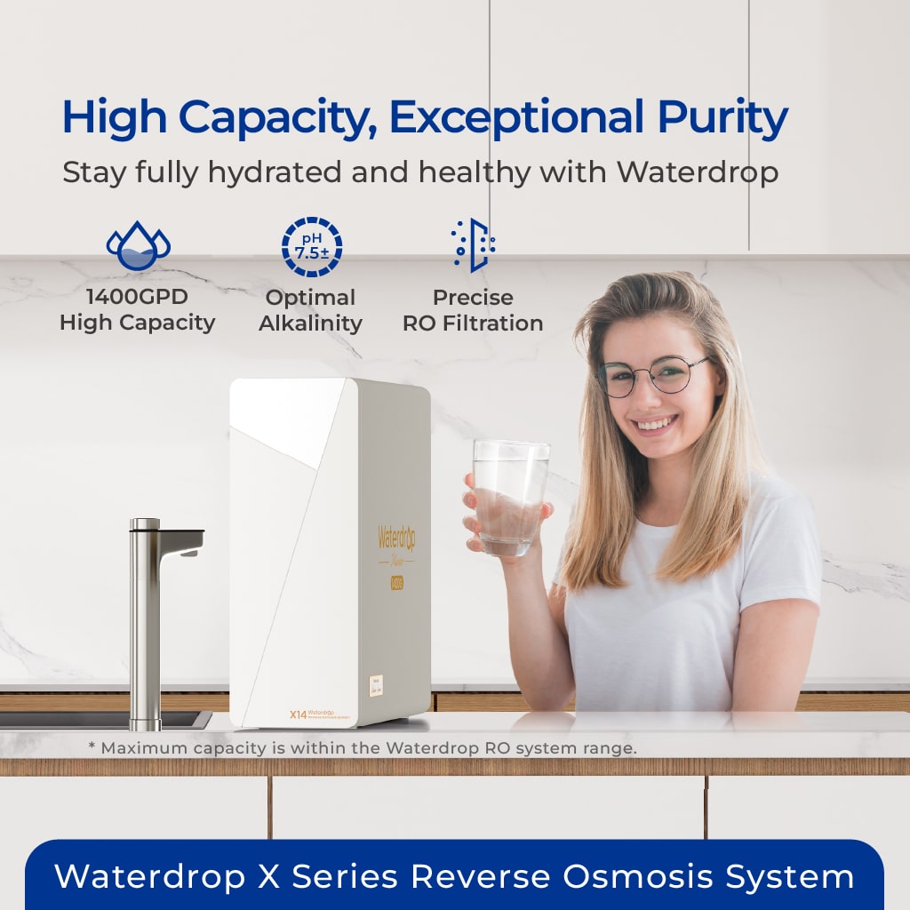 Waterdrop X14 Black/White Tankless Reverse Osmosis System | 1400 GPD | 11-Stage Filtration | UV Sterilization | Alkaline Mineral Technology | Smart Faucet | NSF/ANSI 42, 58 & 372 Certified